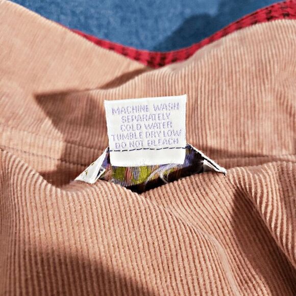 Casey Coleman Blue Denim 100% Cotton Corduroy Button-Up Angel Jacket Size S/M - Picture 6 of 7